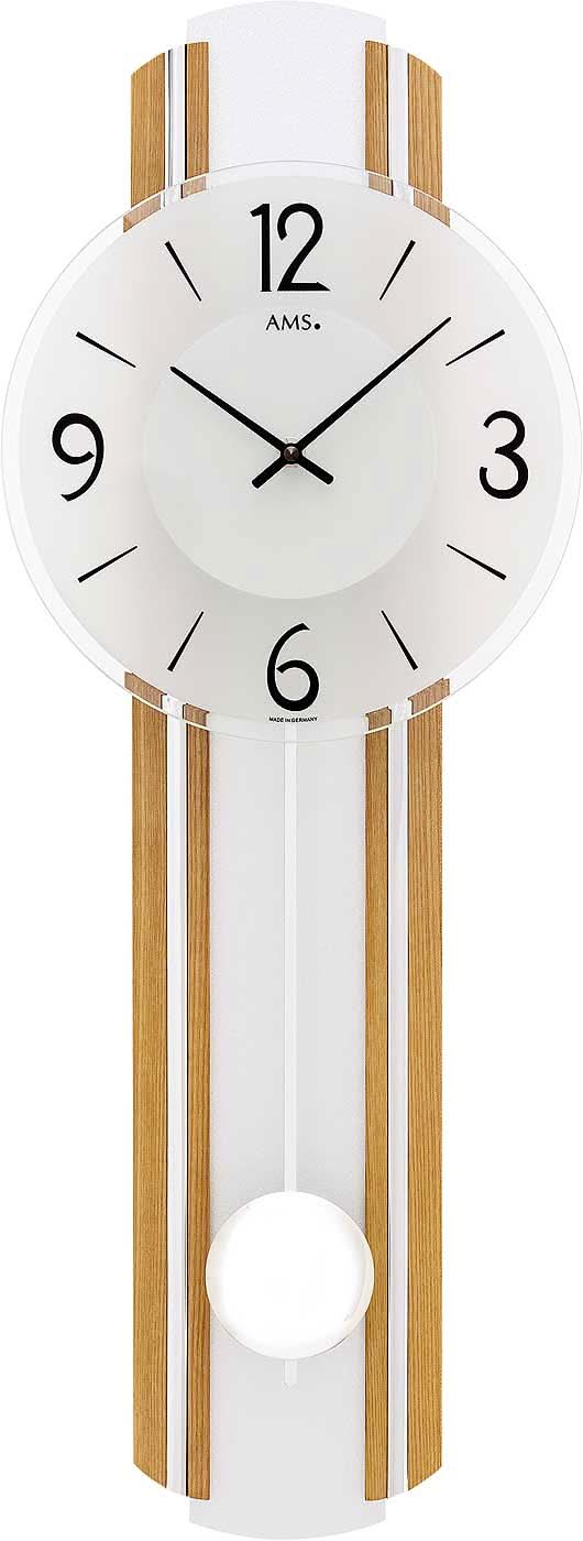 AMS Wanduhr 64x23x7 cm Holz • Modernes Design • Made in Germany