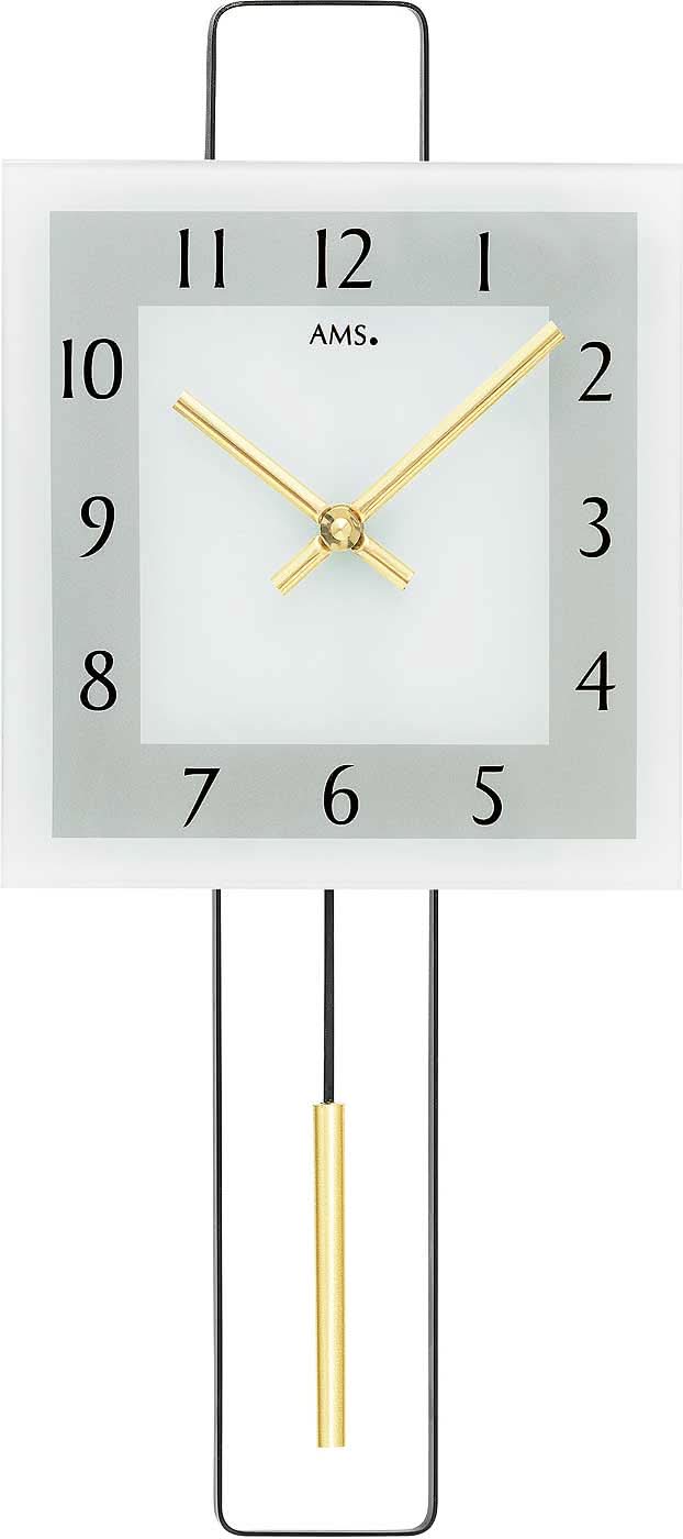 AMS Wall Clock 68x24 cm Metal • Radio-Controlled • Modern Design