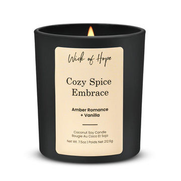 Cozy Spice Embrace Candle | Amber Romance + Vanilla
