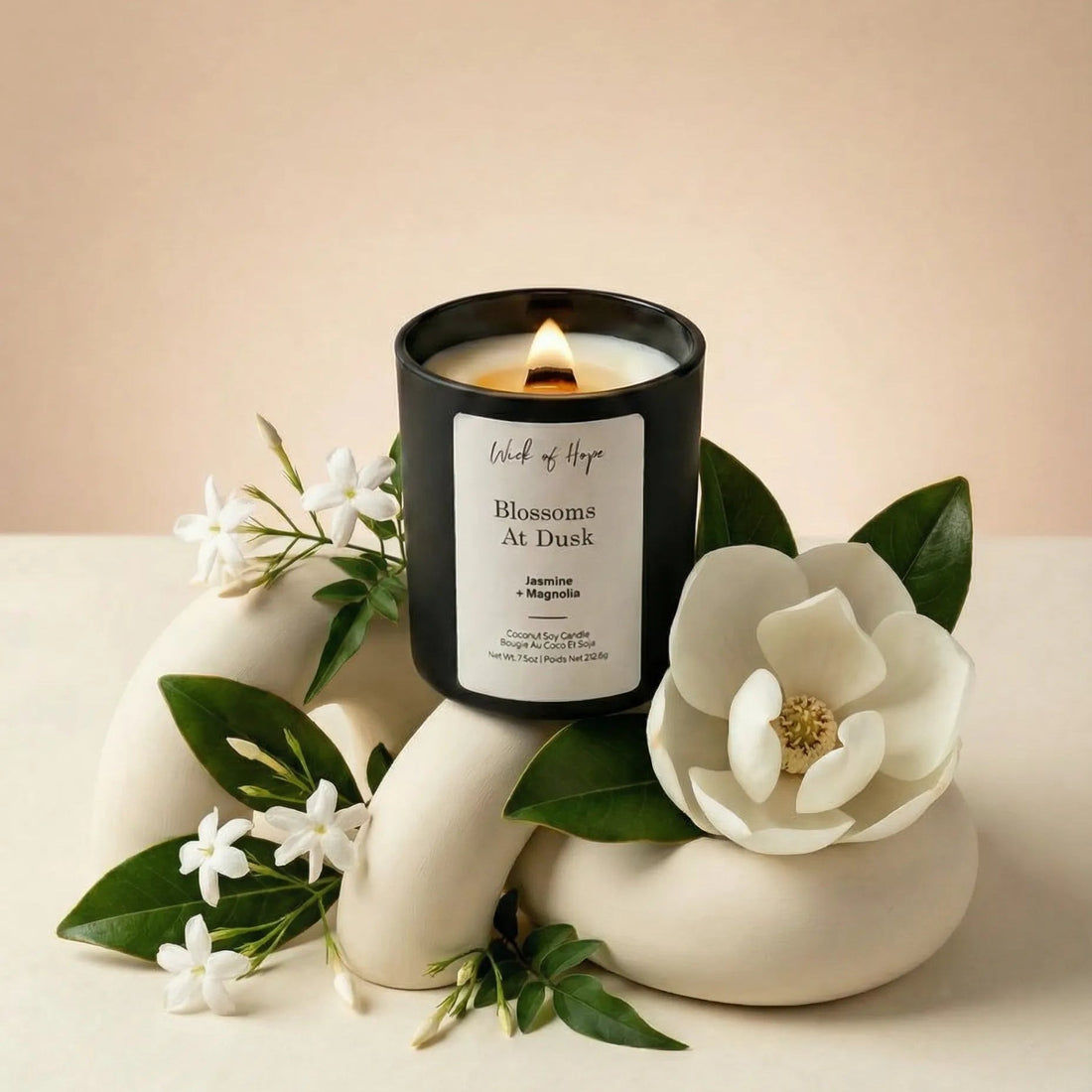 Blossoms at Dusk Candle | Jasmine + Magnolia - Wick of Hope