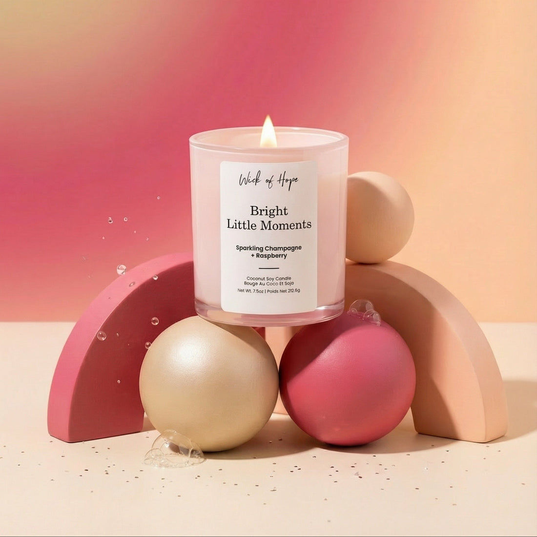 Bright Little Moments Candle | Champagne + Raspberry
