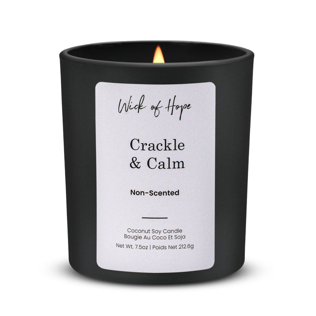 Crackle & Calm Candle | Unscented - Wick of Hope