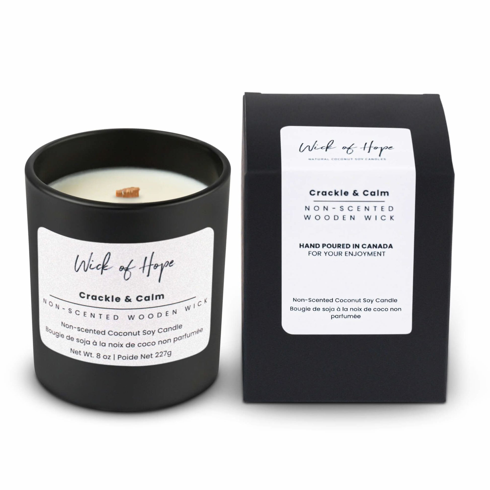 Crackle Calm – Clean Burning Wood Wick Candle | Wick of Hope