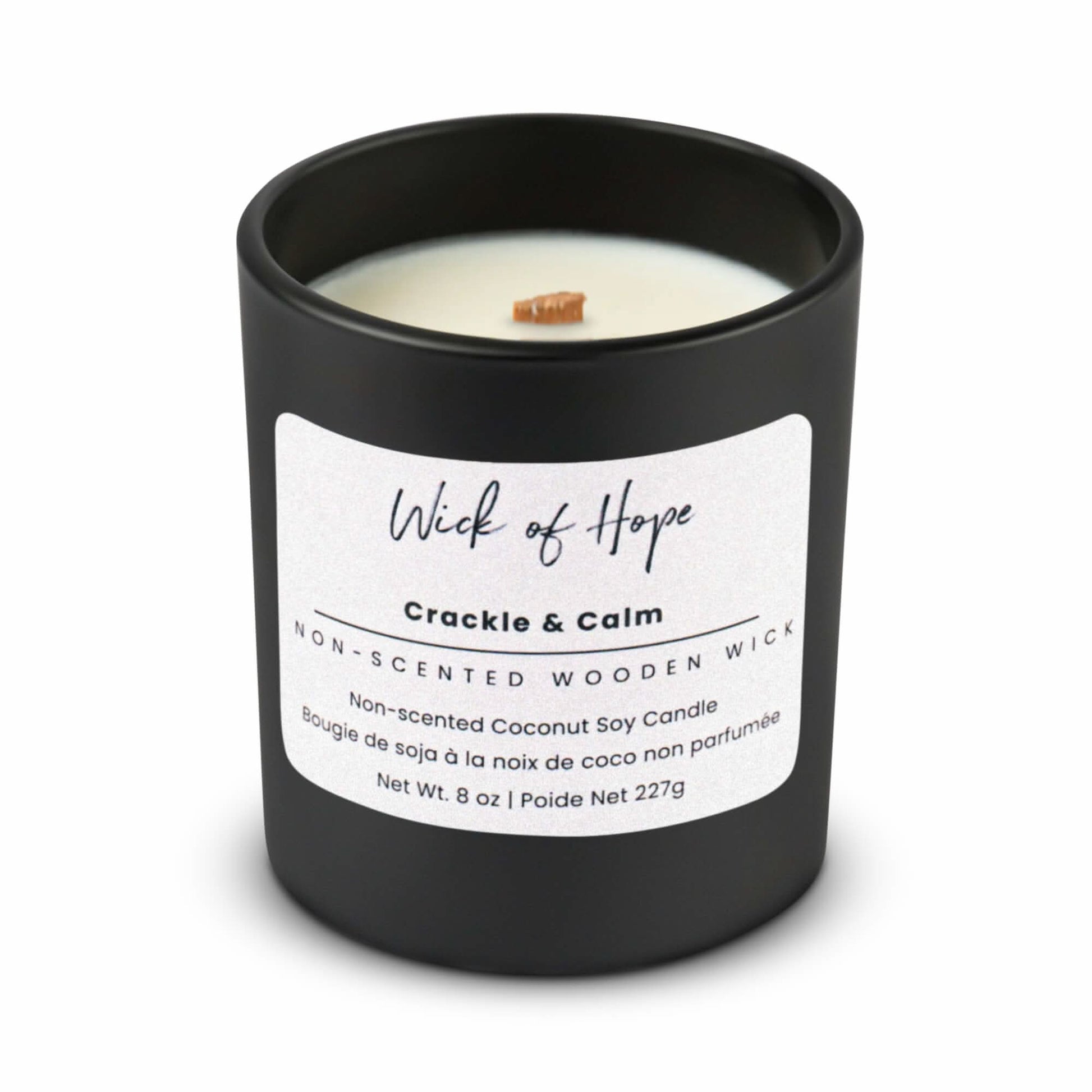 Crackle Calm – Clean Burning Wood Wick Candle | Wick of Hope