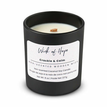 Crackle Calm – Clean Burning Wood Wick Candle | Wick of Hope