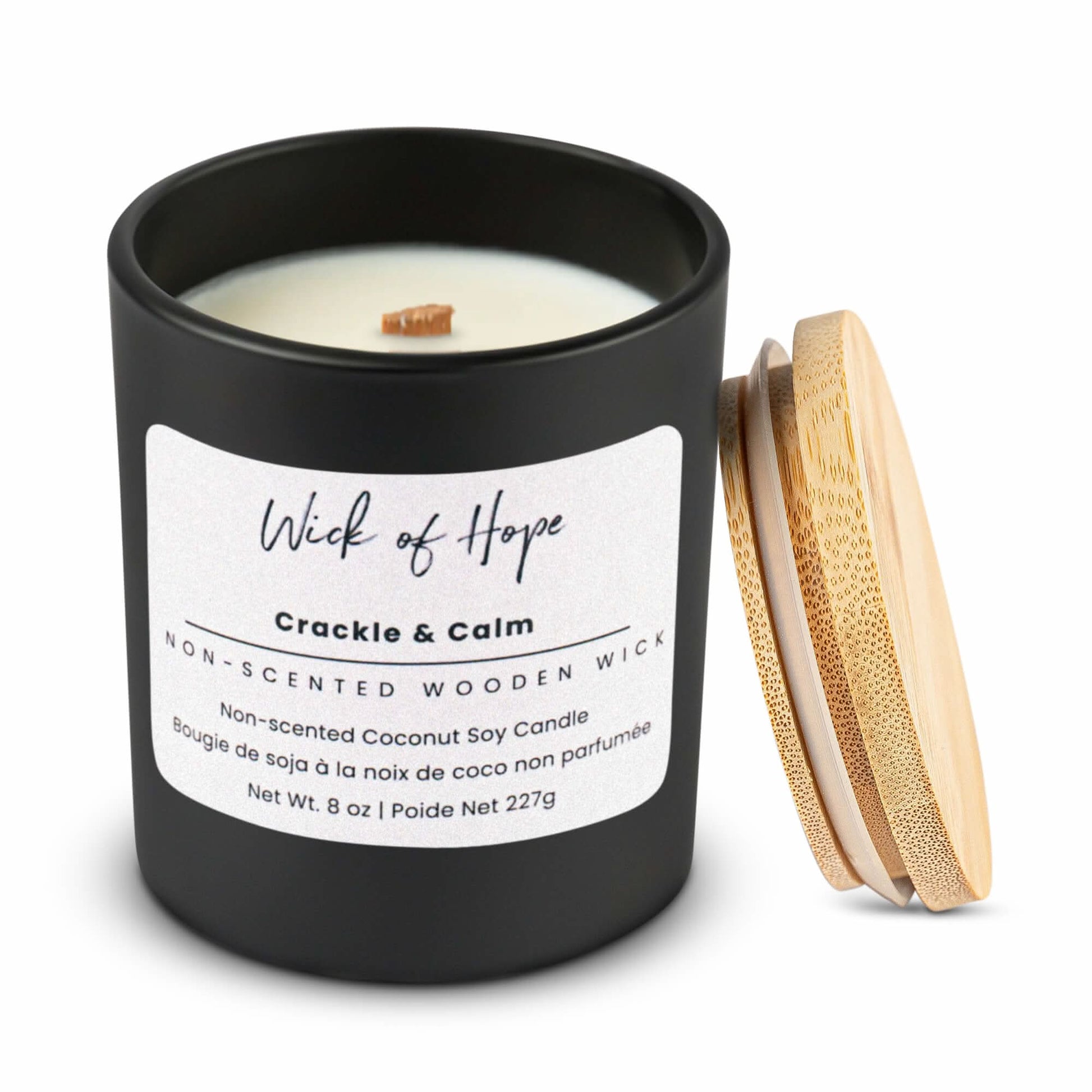Crackle Calm – Clean Burning Wood Wick Candle | Wick of Hope