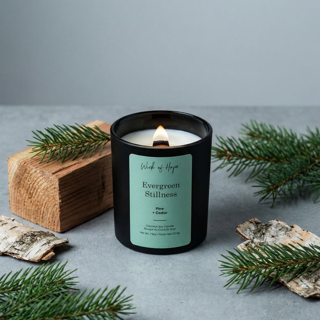 Evergreen Stillness Candle | Pine + Cedar