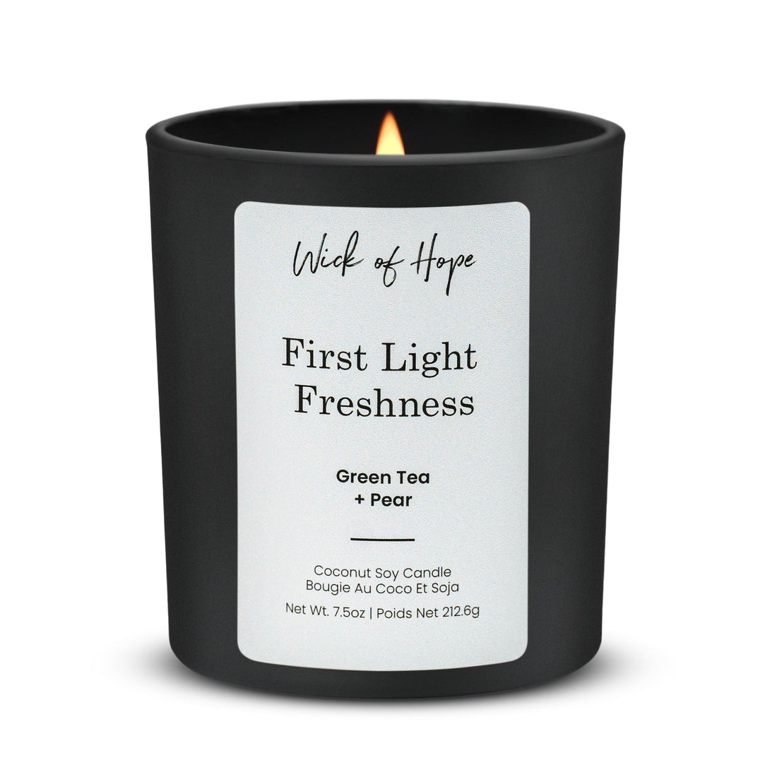 First Light Freshness Candle | Green Tea + Pear - Wick of Hope