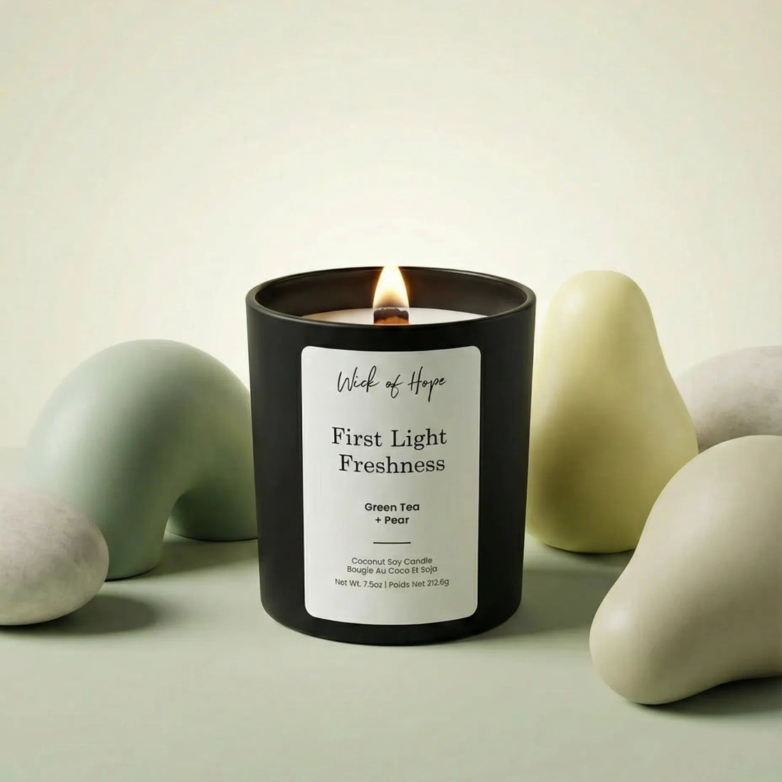 First Light Freshness Candle | Green Tea + Pear