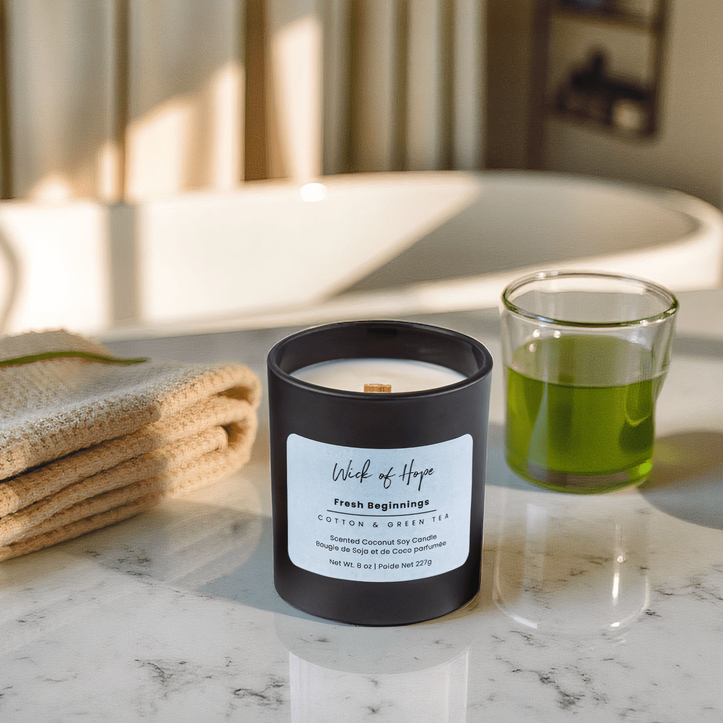 Fresh Beginnings – Non-Toxic Uplifting Candle | Wick of Hope