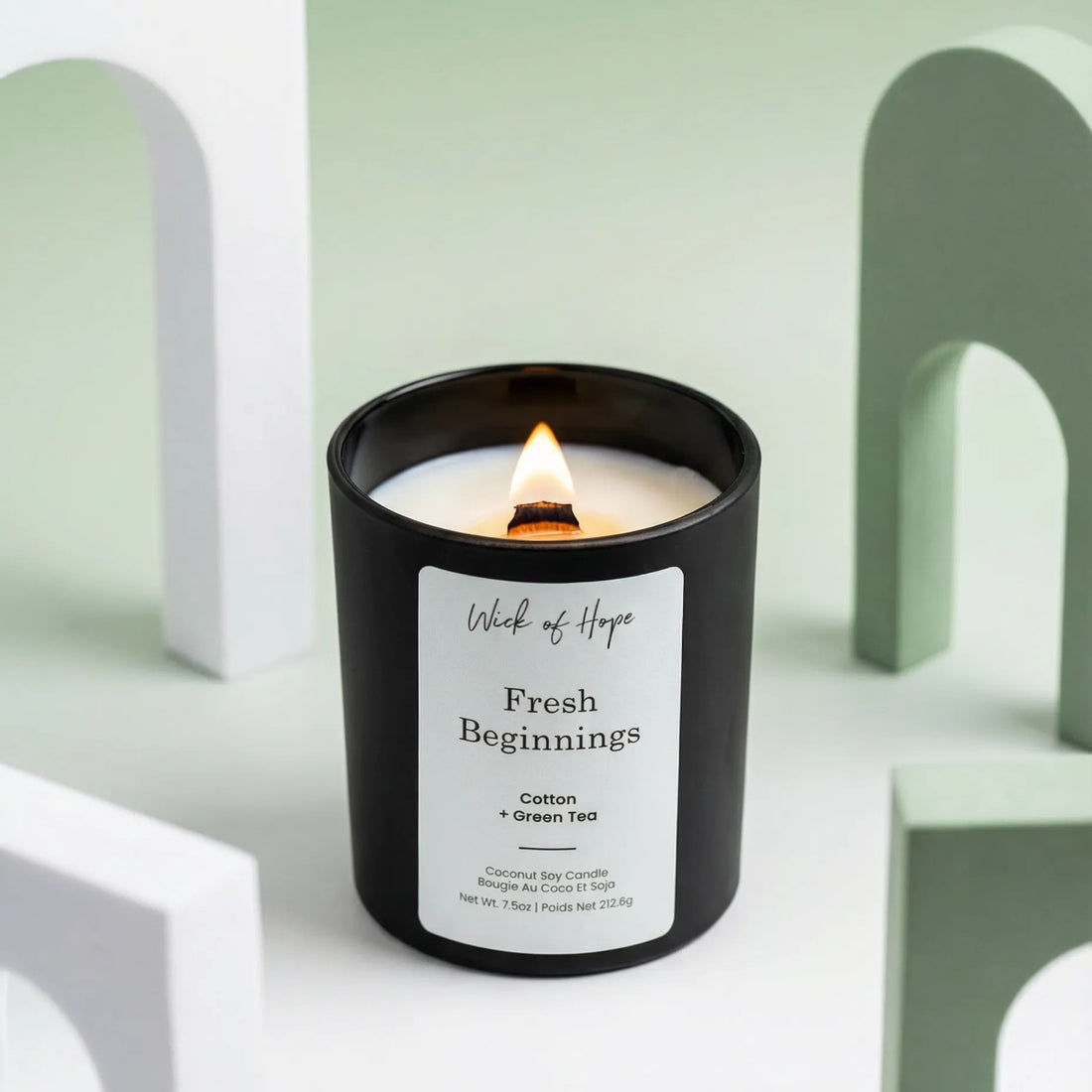 Fresh Beginnings Candle | Cotton + Green Tea