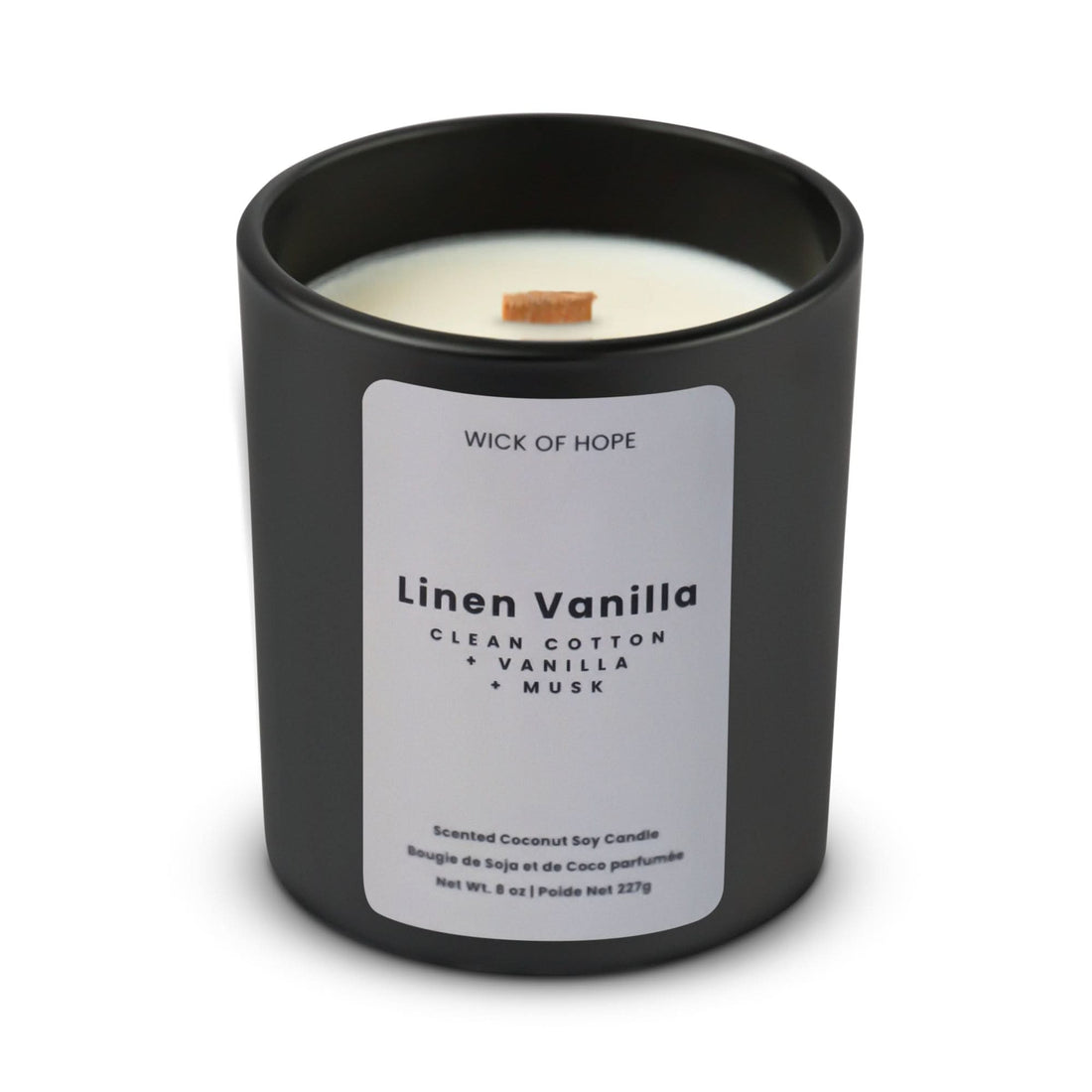 Linen Vanilla – Clean Cotton Candle | Wick of Hope