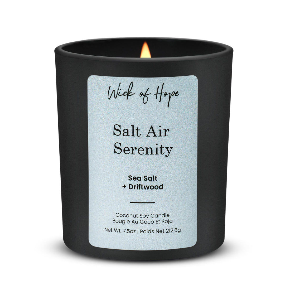 Salt Air Serenity Candle | Sea Salt + Driftwood - Wick of Hope