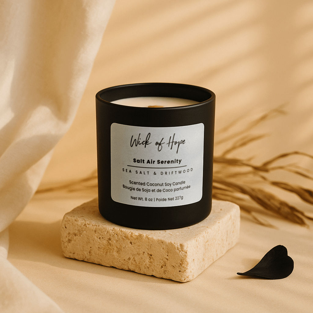 sea salt and driftwood candle
