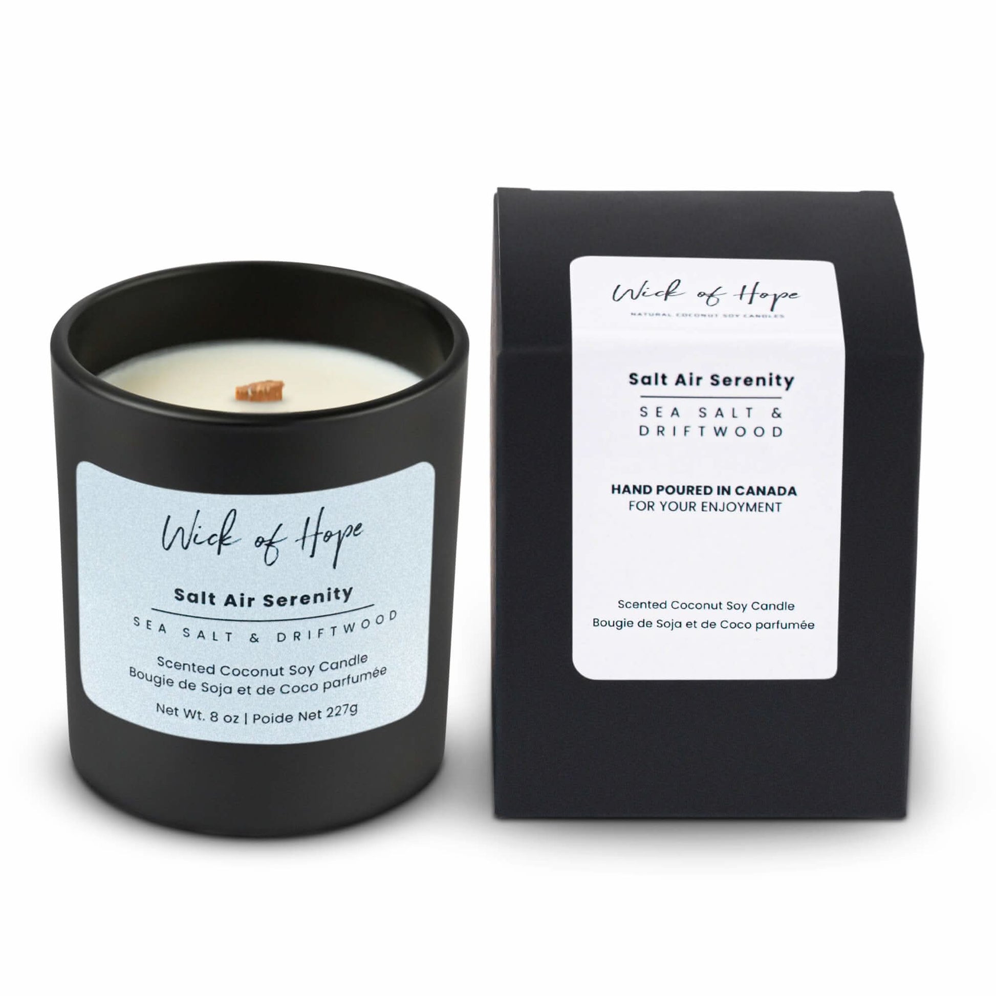 Salt Air Serenity – Clean Ocean Candle | Wick of Hope