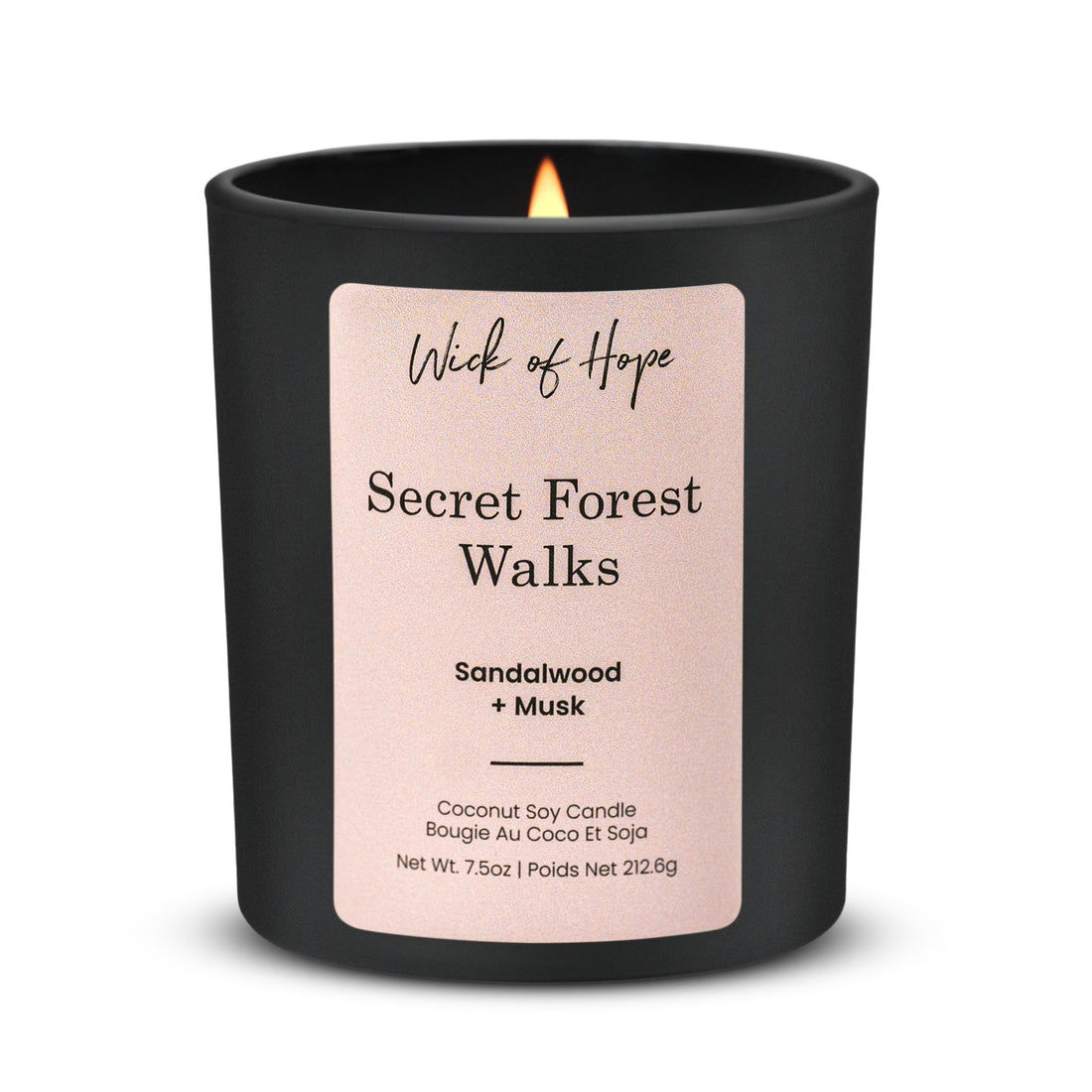 Secret Forest Walks Candle | Sandalwood + Musk - Wick of Hope