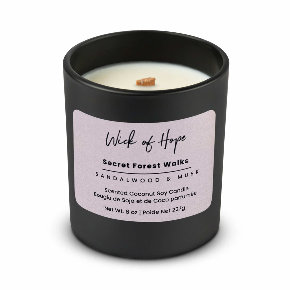 amber and sandalwood candle