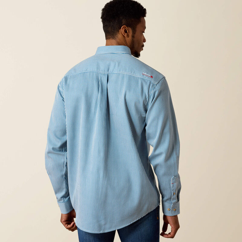 Camisa de trabajo de rayas azules llamativas de Ariat