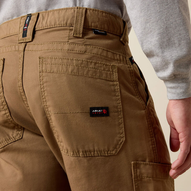 ARIAT - FR M5 Straight Stretch DuraLight Canvas Stackable Straight Leg Pant - Field Khaki - Becker Safety and Supply