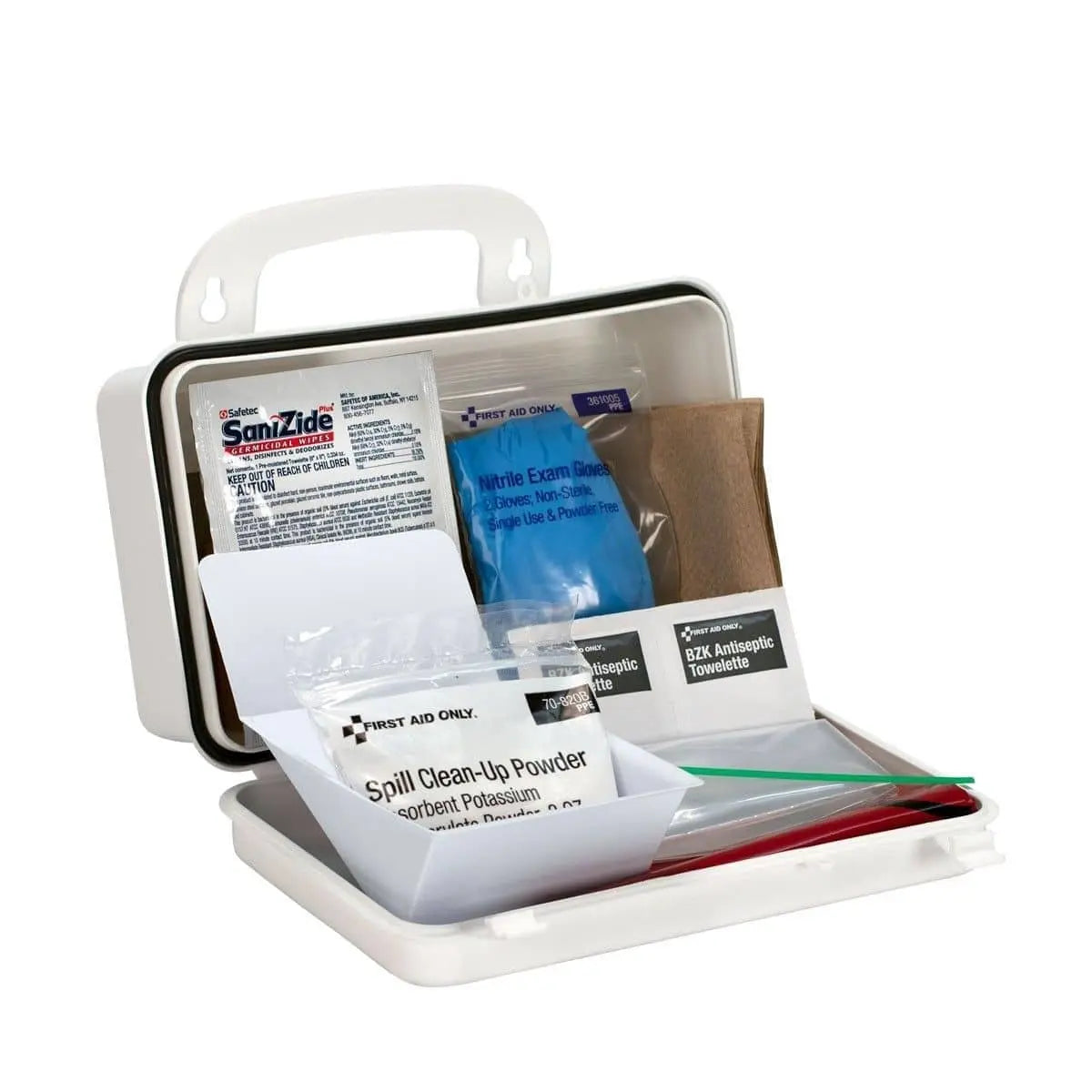 20 Piece Blood Borne Pathogen Spill Clean-Up Kit In Weatherproof Plastic Case - Becker Safety and Supply