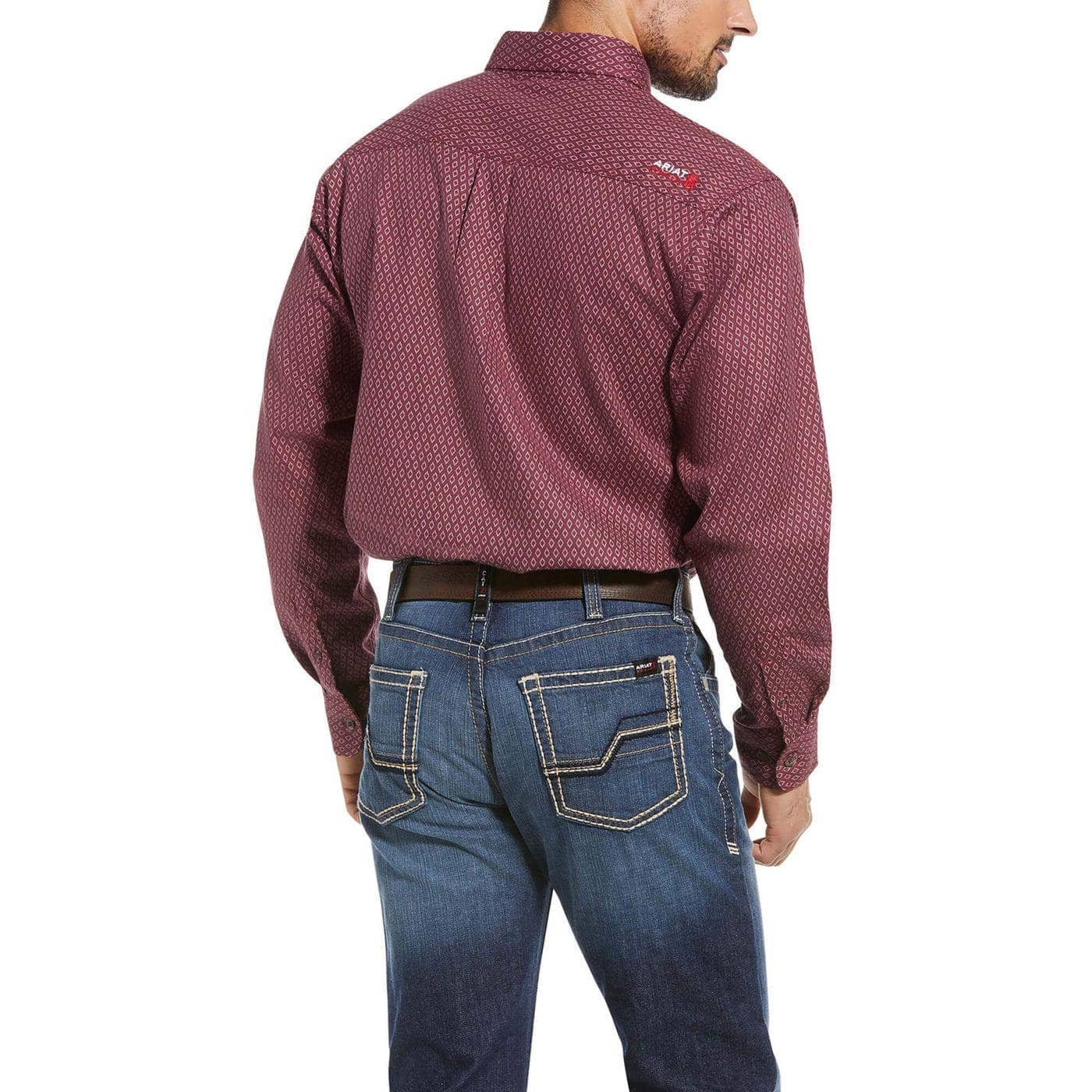 ARIAT - FR - ABBOTT - DURASTRETCH WORK SHIRT - MALBEC - NFPA/2112 - 70E - Becker Safety and Supply