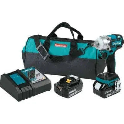 MAKITA - 18V LXT Lithium-Ion Brushless
Cordless 3-Speed 1/2‚Äù Impact Wrench
Kit, var. spd., rev., L.E.D. Light, bag
(5.0Ah) - Becker Safety and Supply