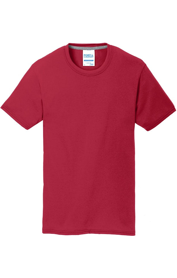 PORT & COMPANY - Short Sleeve Performance Blend Tee Red - Becker Safety and Supply