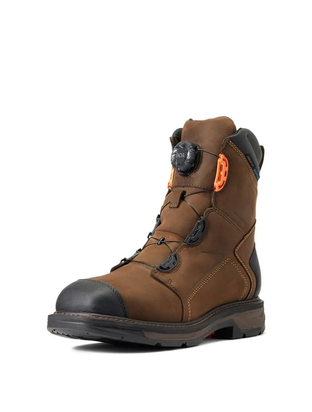 ARIAT - Workhog XT 8" BOA H2O, Chocolate Brown, Carbon Fiber Toe - Becker Safety and Supply