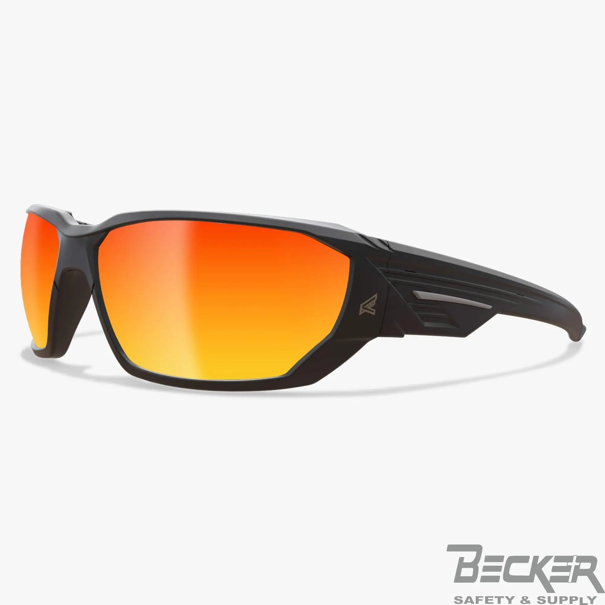 Edge - Dawson - Black FRame / Aqua Precision Red Mirror Lens Becker Safety and Supply