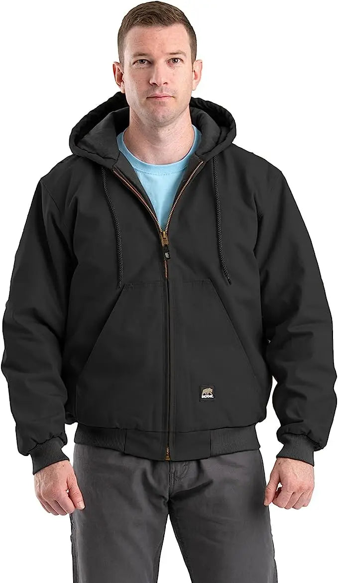 BERNE WORKWEAR - Heritage Hooded Jacket
Heavy-duty 100% cotton duck - BLACK - Becker Safety and Supply