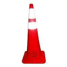 CHOICE - 36" Orange Traffic Cone (W/ REFLECTIVE COLLAR TOP/BOTTOM) - Becker Safety and Supply