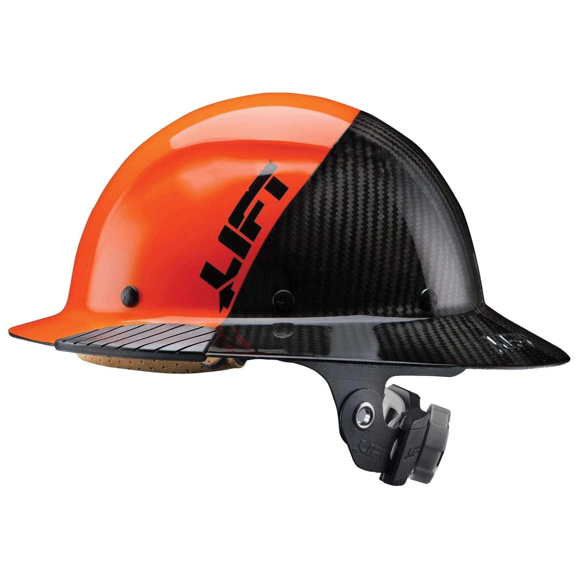 LIFT - DAX FIFTY 50 CARBON FIBER FULL BRIM HARDHAT - Orange/Black - Becker Safety and Supply