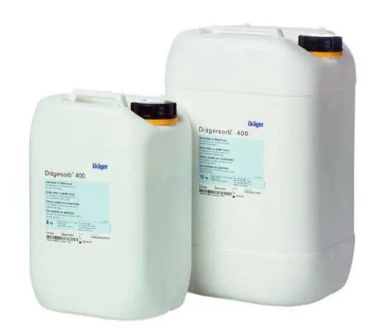 Dragersorb 400. Dr√§gersorb¬Æ 400 is used to absorb acid gases, such as carbon dioxide (CO2), in closed or semi-closed circuit breathing apparatus, e.g. for mining. -18kg tub - Becker Safety and Supply