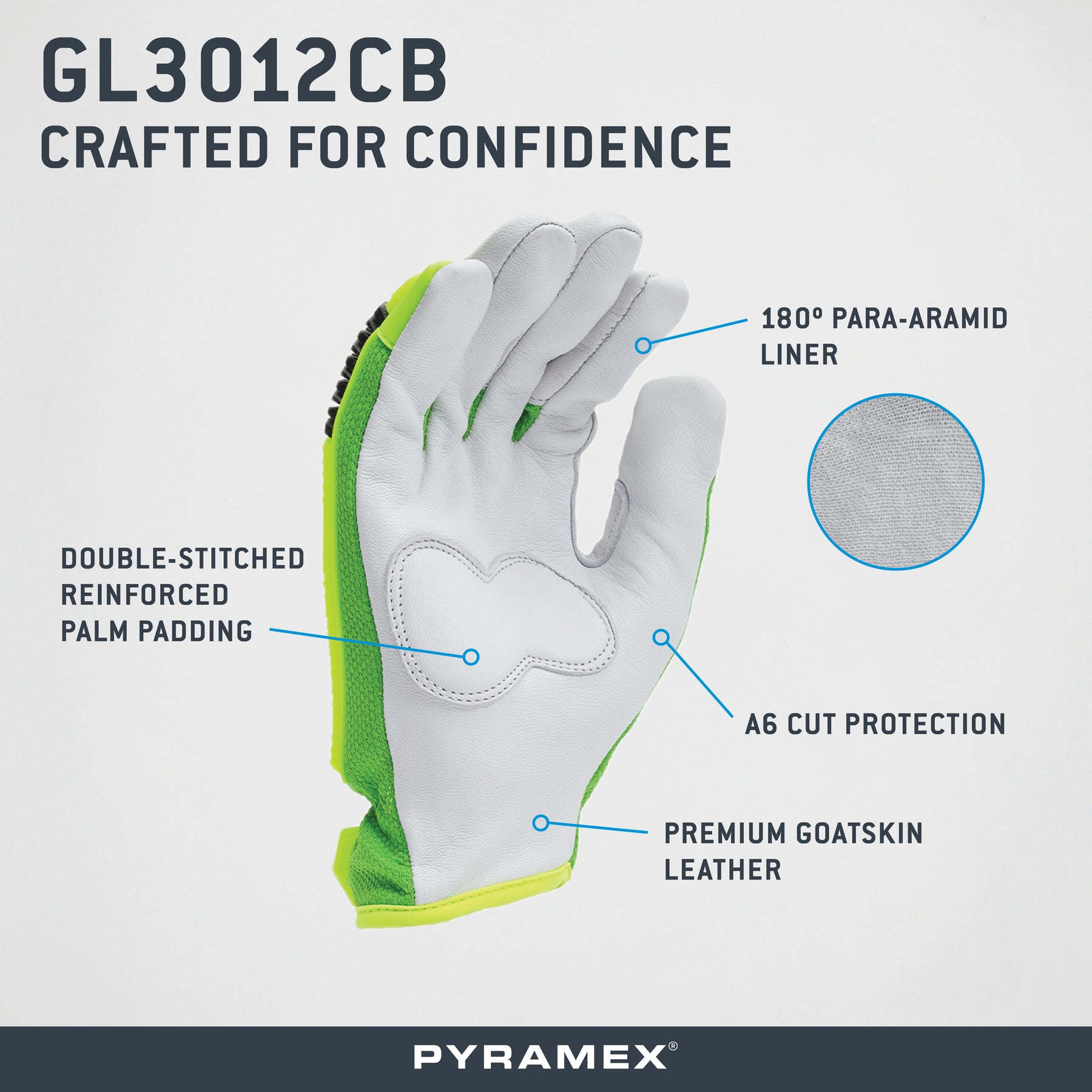 PYRAMEX - Premium Goatskin Driver Para-Aramid A6 Cut Level 2 Impact