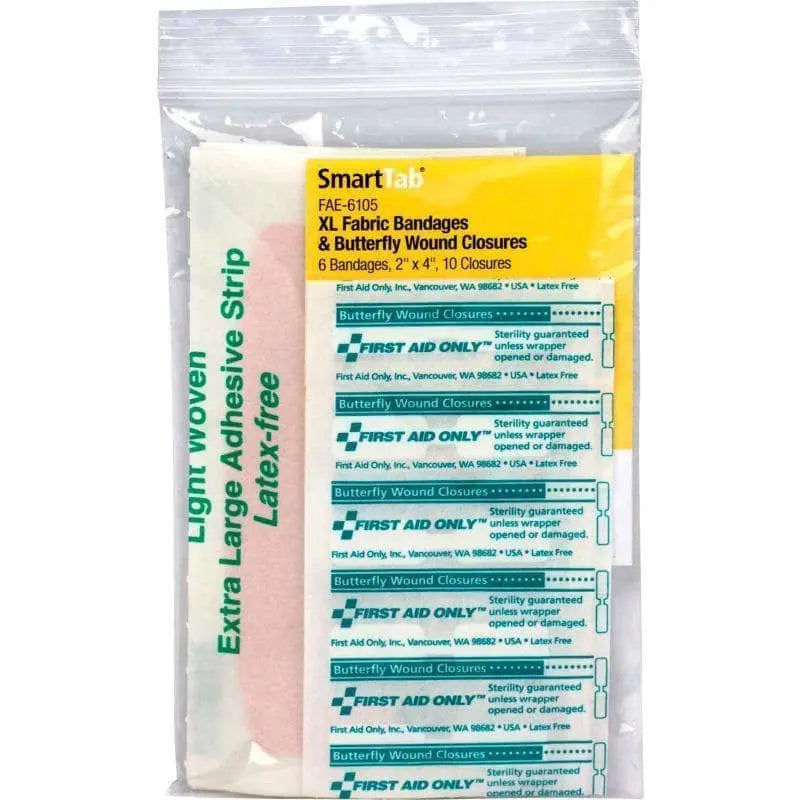 FAO - (6) 2X4 Bandage & (10) Butterfly Bandage (bagged) - Becker Safety and Supply