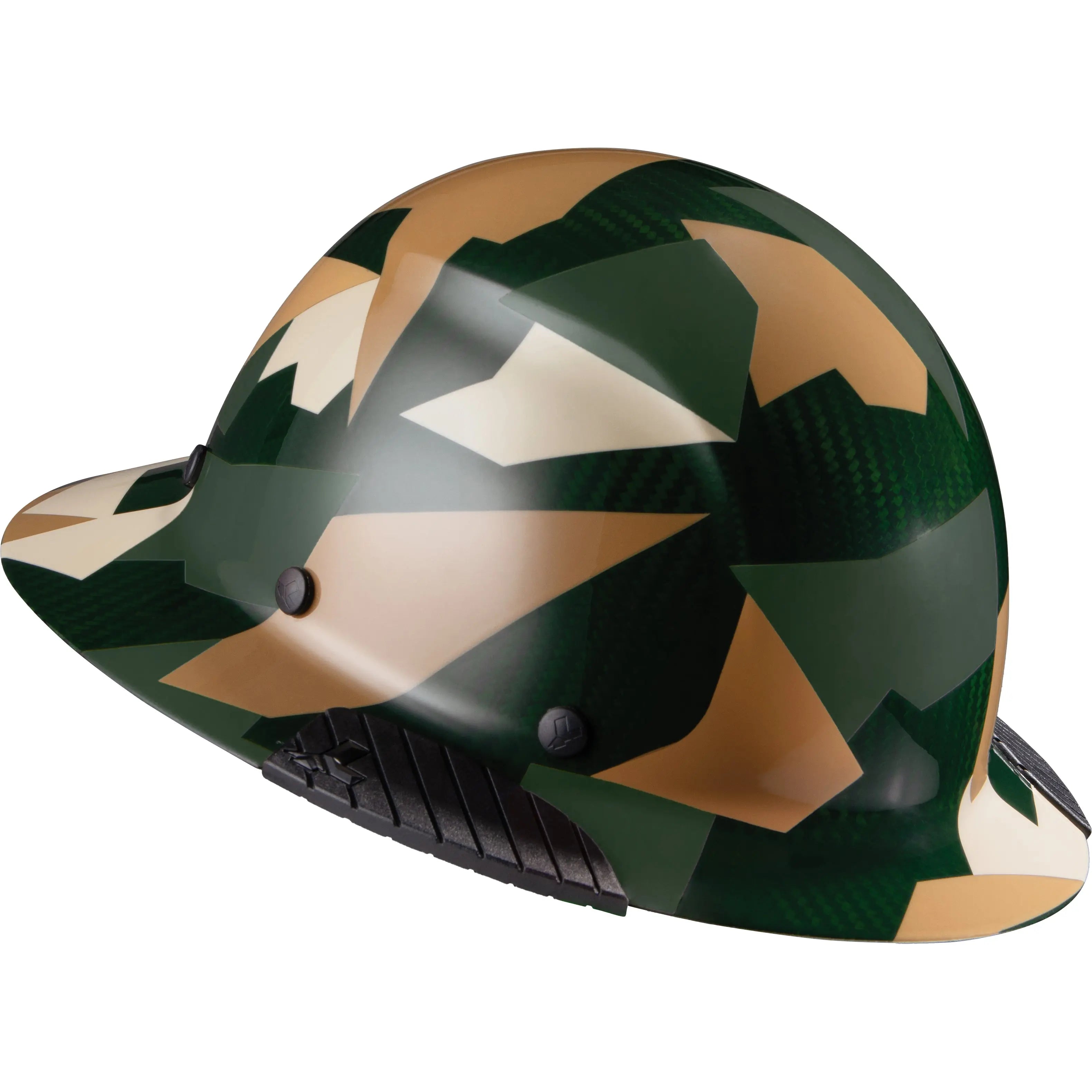LIFT - DAX Carbon Fiber Hard Hat - Full Brim - Type 1, Class C, Jungle Camo Gloss - Becker Safety and Supply
