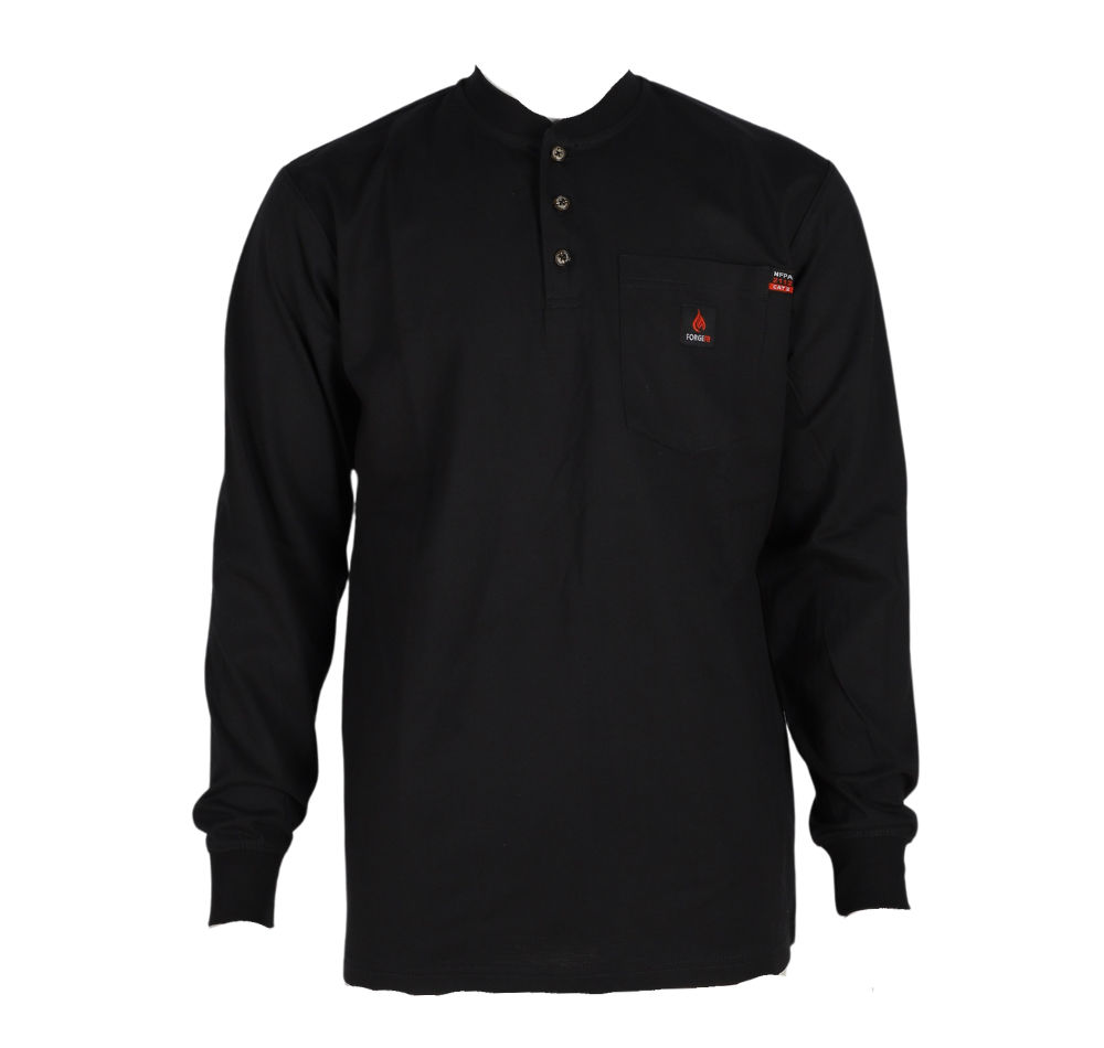 Forge -FR Men'S Henley Neck Long Sleeve T-Shirt - Becker Safety and Supply