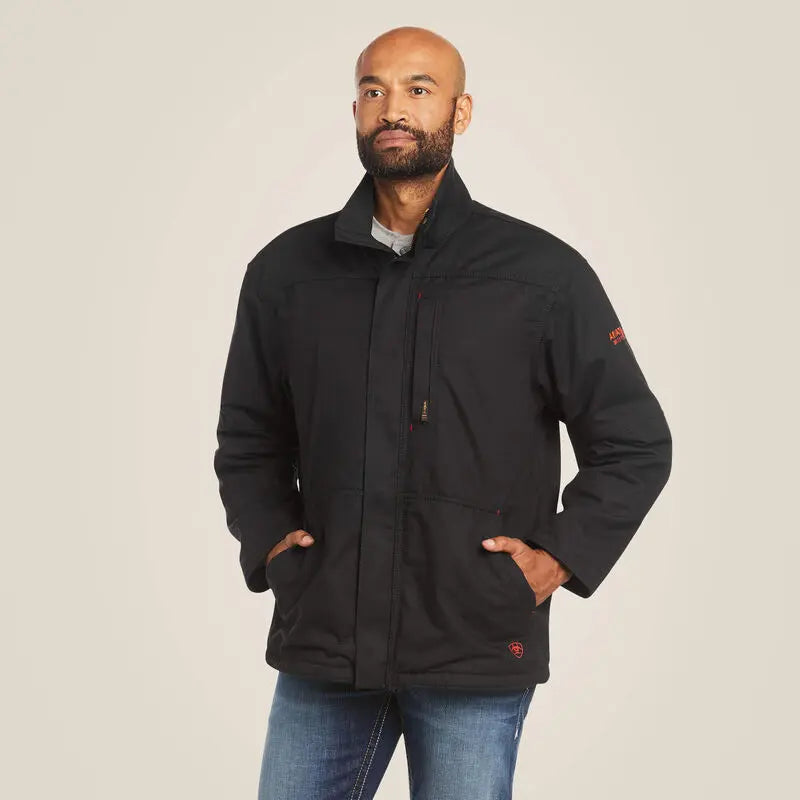 ARIAT - FR WORKHORSE JACKET - BLACK - 11.6 oz FR Duck Canvas - NFPA 70E / NFPA 2112 Becker Safety and Supply