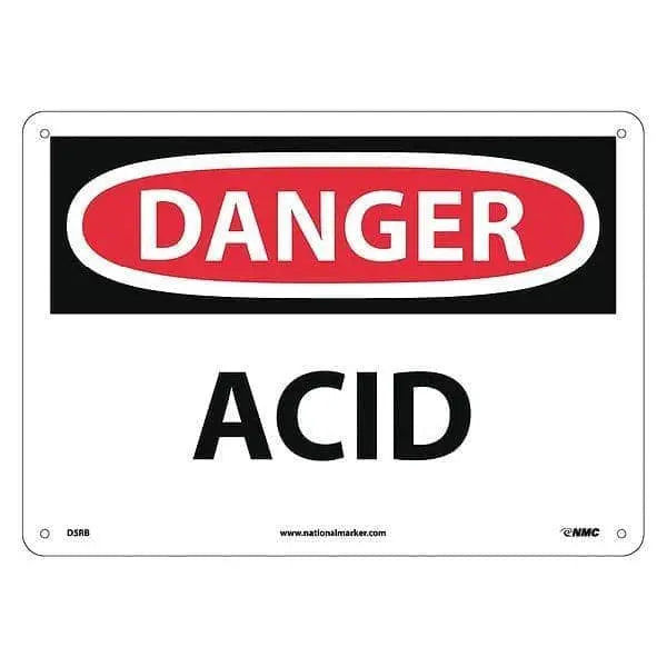 NMC - DANGER ACID sign - Becker Safety and Supply