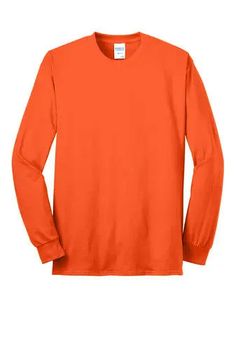 Port & Company - Core Blend Long Sleeve Tee, Safety Orange Becker Safety and Supply