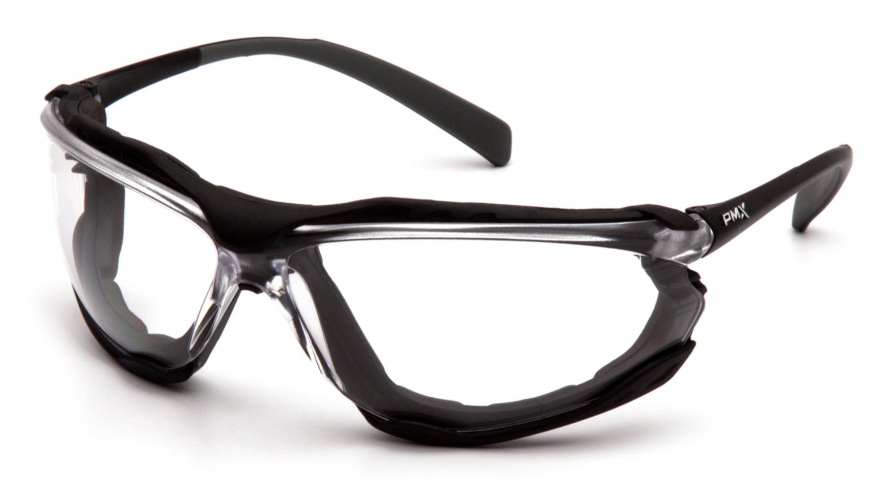 Pyramex - Gafas de seguridad de proximidad con marco negro y lentes transparentes con revestimiento antivaho H2SMax