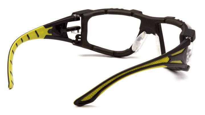 PYRAMEX Endeavor Plus Safety Glass - Black and Green