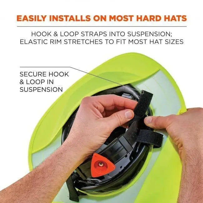 ERGODYNE - Chill-Its 6660 Hard Hat Brim w/ Shade - Becker Safety and Supply