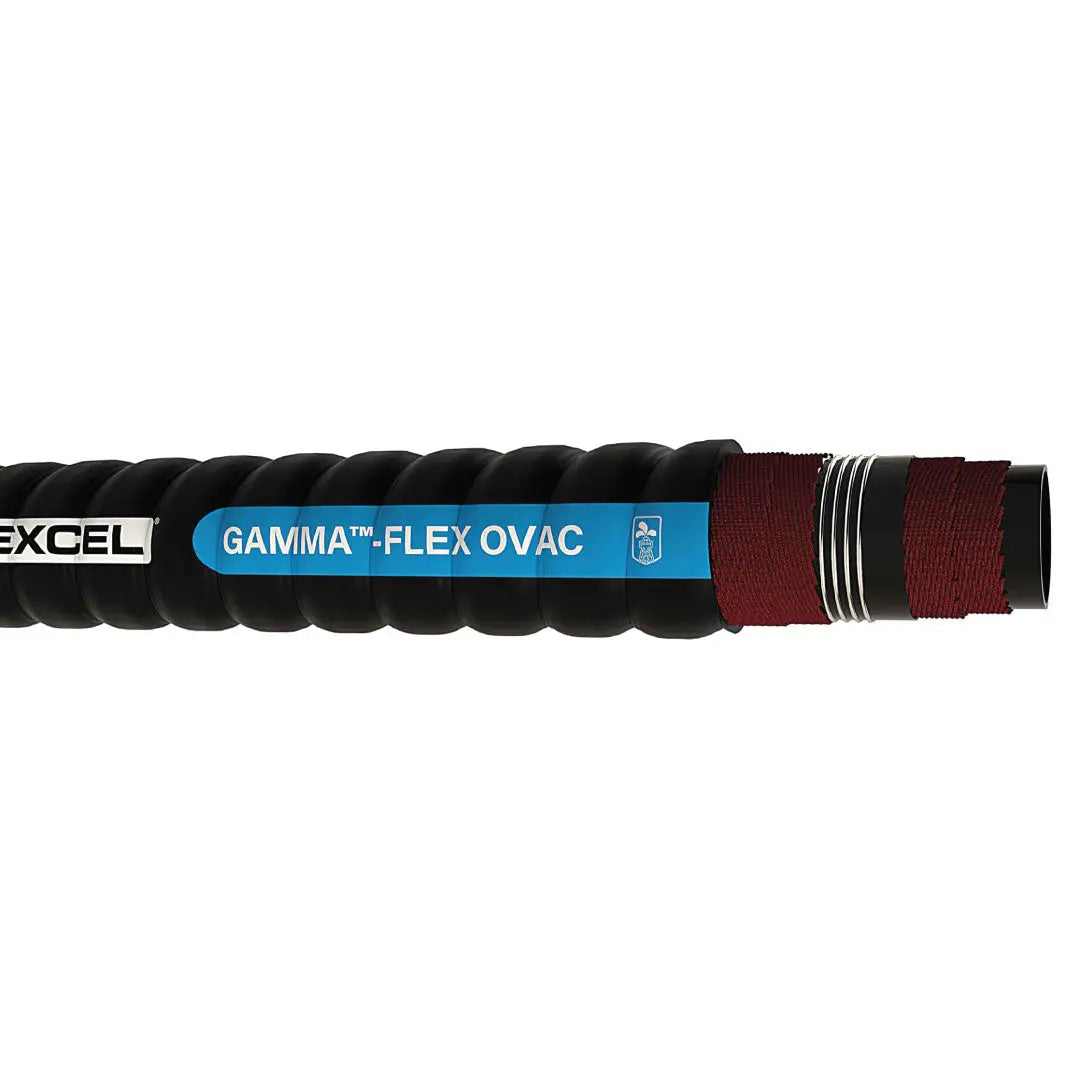 TEXCEL - 3" X 20' Gamma-Flex Ovac, CorrugatedOil Field Suction Hose with Crimped CxE Aluminum - Becker Safety and Supply