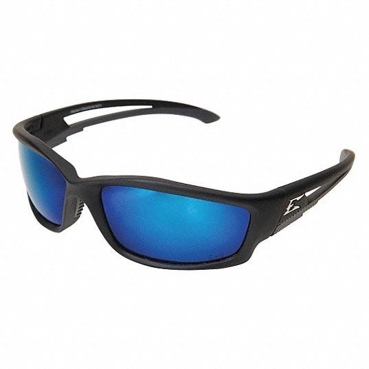 Edge - Defiance - Black FRame/Polarized Aqua Precision Blue - Becker Safety and Supply