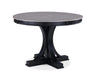 1pc Contemporary Light Gray Round Dining Table Black Base Wooden Dining Room Furniture Grey Black Finish Default -DTYStore