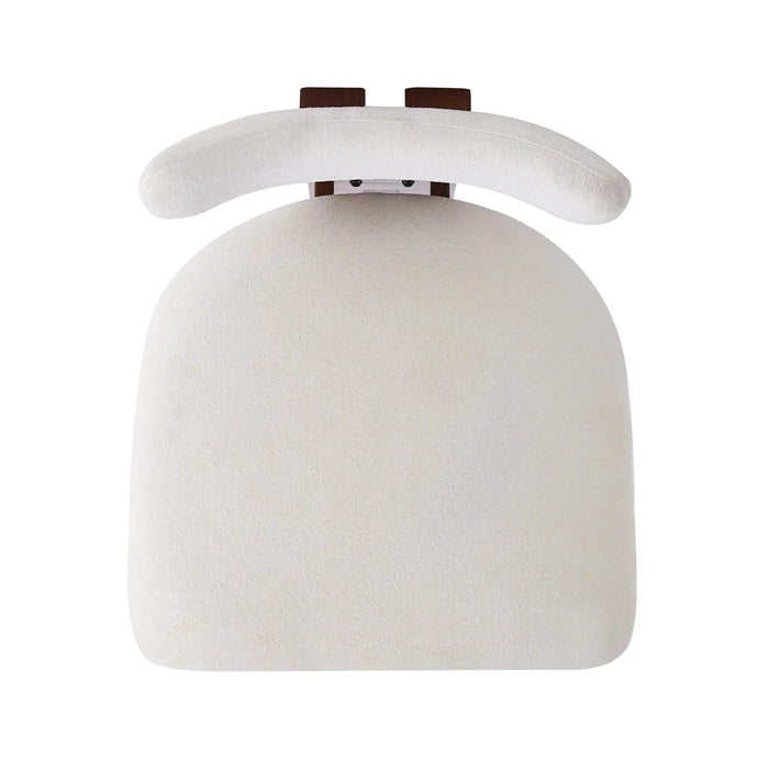 26.5'' Stylish Round Stools with Low Back - Comfortable Upholstered Seat & Black Metal Frame for Kitchen & Dining Default -DTYStore