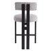 26.5'' Stylish Round Stools with Low Back - Comfortable Upholstered Seat & Black Metal Frame for Kitchen & Dining Default -DTYStore