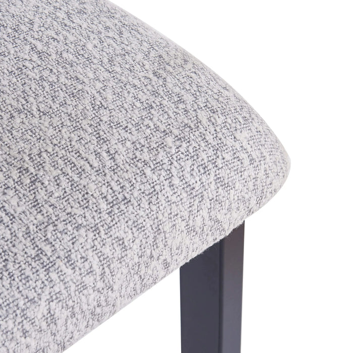 26.5'' Stylish Round Stools with Low Back - Comfortable Upholstered Seat & Black Metal Frame for Kitchen & Dining Default -DTYStore