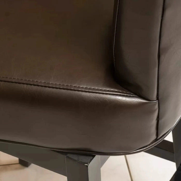 28-inch PU Leather Swivel Counter Stool Default -DTYStore